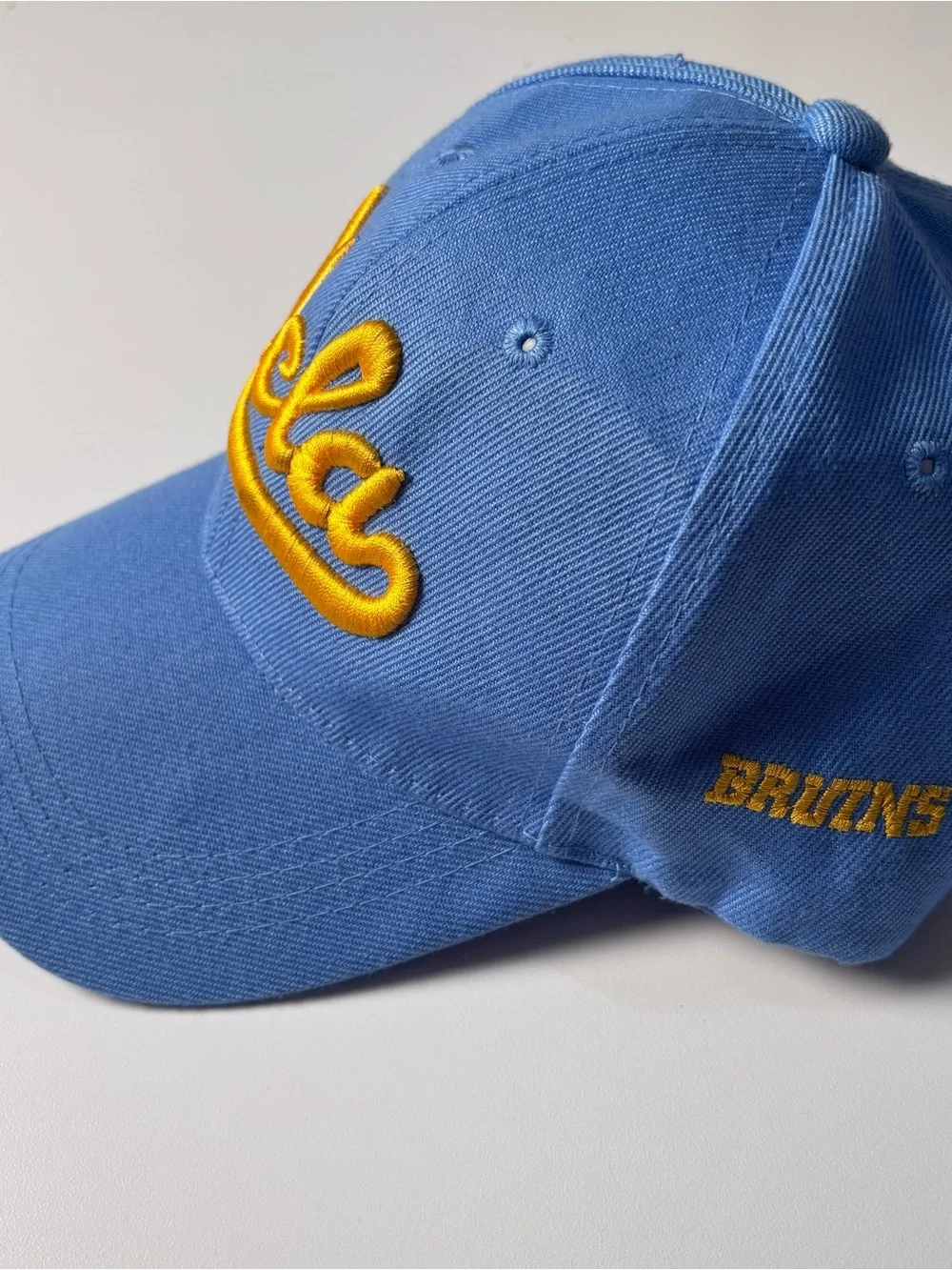 UCLA Script Logo Baseball Cap - Blue with Gold Embroidery